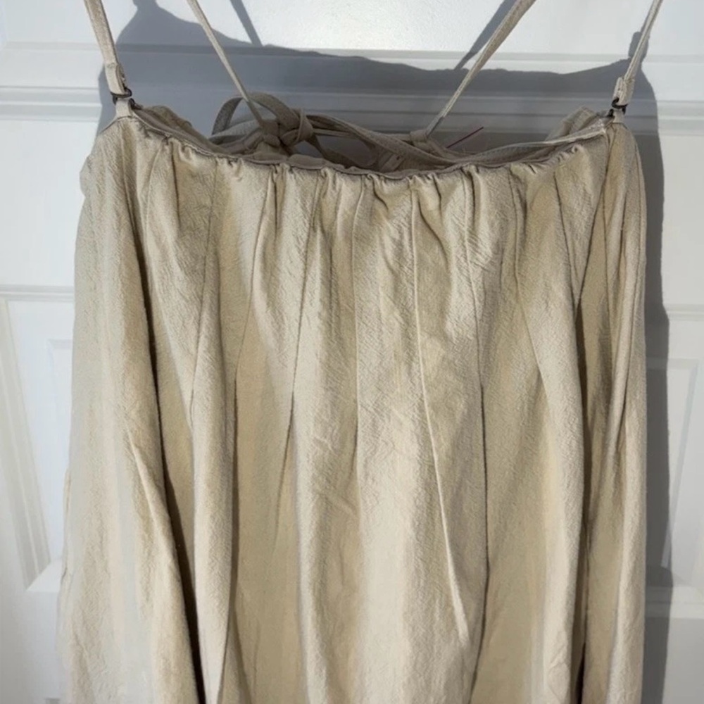 Free People NWT Sun Maxi Dress Wet Plaster Small Adjust/Remove Straps - Picture 8 of 11